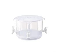 5.5 L Rotating Beverage Dispenser for Fridge 4 in 1 Cold Kettle with Lid and Faucet Plastic Drink Dispensers Water Bucket Split Lemonade Juice Container Ideal for Juice Cocktails and More(White)