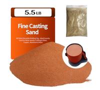 5.5 LB 400 Mesh Fine Casting Sand & 0.22 LB of Soil That Increases Viscosity,Reusable Molding Clay,Foundry Sand for Metal Jewelry Crafting Clay for Detailed Replicas (Red 5.5lLB)