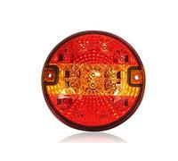 5.5" Rear Red Amber Round Hamburger Led Tail Light Lamp X1 Flush Fit Slim Slimline 12v 24v