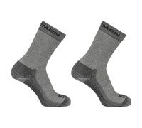 (5.5 UK-7 UK, Grey) Salomon Unisex Adult Merino Wool Crew Socks (Pack of 2)