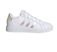 (5.5 UK, White/Iridescent) Adidas Girls Grand Court Trainers