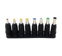 5.5 x 2.1mm DC Power Socket to Multi Adapters Plugs 3.5 x 1.35mm, 4.0 x 1.7mm, 4.8 x 1.7mm, 5.5 x 1.7mm, 5.5 x 2.1mm, 5.5 x 2.5mm, 6.3 x 3.0mm, 6.0 x 4.4mm, 8 pcs. Pack