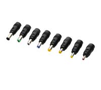 5.5 x 2.1mm DC Power to Multi-Adapters Plugs 8 Pack Straight