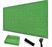 5.5' x 31' Privacy Fence | Mesh Fabric with Grommets for Garden Yard Pool Deck Carport - Green Outdoor Privacy Solut