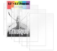 5.5 x 8.5 Brochure Sleeves, 50 Pack, Page Protectors for Broadway Programs and Theater Programs from Mid 1980s to Modern, Top-Loading Sheet Protectors