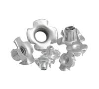 5-50 pcs M2 M3 M4 M5 M6 M8 M10 m12 1/4-20 galvanized carbon steel four-claw knock-in wood fixing nuts(M10 5PCS)