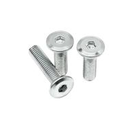 5-50 pieces M5-M10 Black/Nickel Plated/Zinc Plated Carbon Steel Hexagon Socket Chamfered Round Head Furniture Screws, M6x55mm(10pcs)