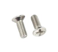 5-500pcs M1/M1.2/M1.4/M1.6/M1.7/M2/M2.5/M3/M3.5/M4/M5/M6 KM-type Nickel Plated Carbon Steel Countersunk Head Cross Recessed Machine Screws, M5x40mm(10pcs)