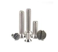 5-50pc M1.6 M2 M2.5 M3 M4 M5 M6 M8 304stainless steel GB68 Metric Threaded Slotted Flat Countersunk Head Machine Screw Bolt(5mm,M4 10pcs)