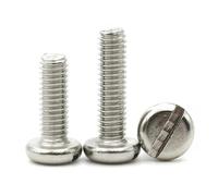 5-50pcs 304 A2-70 Stainless Steel M1.6 M2 M2.5 M3 M4 M5 M6 M8 M10 Slotted Round Head Slot Column Round Cheese Head Screw Bolt(6mm,M4 (10pcs))