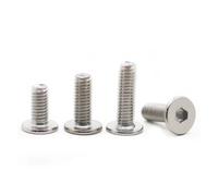 5-50pcs 304 Stainless Steel Hex Hexagon CM Socket Ultra Thin Super Flat Wafer Head Screw Bolt M1.6 M2 .5 M3 M4 M5 M6 M8(35mm,M6 10pcs)