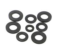 5-50Pcs Black Grade 8.8 Steel Plain Gasket Flat Washer M2 -M24(50pcs M4)