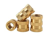 5-50pcs Brass Knurled Insert Nut Injection Molding M3 M4 M5 M6 M8 M10 Thread Inserts Nuts(8mm,M4 (OD6)50pcs)