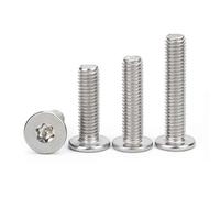 5/50pcs CM M1.6 M2 .5 M3 M4 M5 M6 M8 304 A2-70 Stainless Steel Six-Lobe Torx Ultra Thin Super Low Flat Wafer Head Screw Bolt(50mm,10pcs M5)