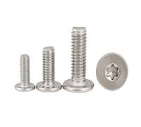 5-50pcs CM M1.6 M2 M2.5 M3 M4 M5 M6 M8 304 A2 Stainless Steel Torx Six-Lobe Ultra Thin Flat Wafer Head Screw Bolt Length=2-50mm(4mm,M1.6 50pcs)