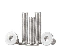5-50pcs CM M1.6 M2 M2.5 M3 M4 M5 M6 M8 A2 304 Stainless Steel Hex Socket Ultra Thin Super Flat Wafer Head Screw Bolt length:2mm-45mm(6mm,M6 10pcs)