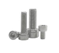 5-50pcs DIN912 M1.4 M1.6 M2 M2.5 M3 M4 M5 M6 M8 304 A2 Stainless Steel Hexagon Hex Socket Head Cap Bolt Screw(70mm,M6 10pcs)