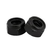 5-50pcs Din985 M2 M2.5 M3 M4 M5 M6 M8 M10 M12 M14 M16 Nut White Black Zinc Plated Locknut Anti Slip Self-locking Nut Locking Cap(Black zinc,M3(50pcs))
