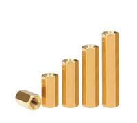 5-50pcs Double Pass Hex Brass Female Standoff Pillar Stud M2 .5 M3 M4 M5 Mount Spacer Hexagon PCB Motherboard Nut Hollow(5mm,M5XL(5PCS))