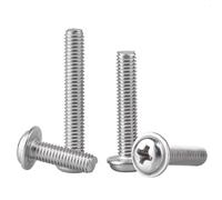 5-50pcs Flange Button Head With Washer Collar Screw M1.4 M2 M2.5 M3 M3.5 M4 M5 M6 M8 304 Stainless Steel Hex Socket round screw(12mm,M5(dc11) X10pcs)