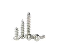 5-50pcs Grade 8. Nickel Plated Black Carbon Steel Button Round Head Hexagon Socket Self Tapping Wood Screws M3 .5 M4 M5 M6(Nickel Plated/6mm,M3-50pcs)