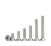 5-50pcs Hexagon Hex Socket Countersunk Flat Head Screw M2 M3 M4 M5 M6 M8 M10 Bolts 304 Stainless Steel(10mm,M6 (10pcs))
