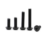 5-50PCS ISO7380 Black Grade 10.9 Steel / 304 Stainless Hex Socket Button Head Screws Bolt Screw M2 .5 M3 M4 M5 M6 M8(10.9 Class Steel,4MM_M2.5 50PCS)