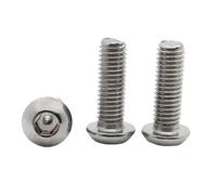 5-50PCS ISO7380 Black Grade 10.9 Steel / 304 Stainless Hex Socket Button Head Screws Bolt Screw M2 .5 M3 M4 M5 M6 M8(304 Stainless Steel,30MM_M2.5 50PCS)
