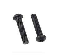 5-50PCS Iso7380 M2 .5 M3 M4 M5 M6 M8 304 A2-70 Stainless Steel Grade10.9 Black Hex Socket Button Head Screw(10.9 black/8mm,M5 10PCS)