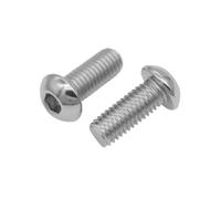 5-50PCS Iso7380 M2 .5 M3 M4 M5 M6 M8 304 A2-70 Stainless Steel Hex Socket Button Head Screw(Steel 304/45mm,M2.5 50pcs)