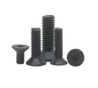 5-50pcs Key M2-M8 Stainless Steel 304 Or Black Hex Socket screw Flat Countersunk Head Screws(G10.9 Carbon steel,50MM_M8 5PCS)