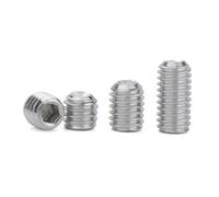 5~50pcs M1.6 M2 M2.5 ~ M16 Hex Socket Set Screw Cup Point A2-70 304 Stainless Steel Headless Hexagon Socket Grub Screw DIN916(8mm (20pcs),M16)