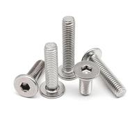 5-50pcs M1.6 M2 M2.5 M3 M4 M5 M6 M8 304 A2-70 Stainless Steel Hex Hexagon Socket Ultra Thin Flat Wafer Head Bolt Screw(5mm,M1.6 50pcs)