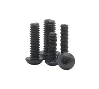 5-50pcs M2 M2.5 M3 M4 M5 M6 M8 304 A2 Round Stainless Steel or Black G10.9 Hex Socket screw Button Head Allen Bolt Screws(G10.9 Carbon steel,50MM_M5 10P)