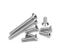 5-50pcs M2 M2.5 M3 M4 M5 M6 M8 Stainless Steel 304 or Black Grade 10.9 Hexagon Hex Socket Flat Head Countersunk Screw(White,40MM_M8-5PCS)