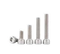 5-50pcs M2 M3 M4 M5 M6 M8 M10 304 A2-70 Stainless Steel DIN912 Hexagon Hex Socket Cap Allen Head Bolt Screw(90mm,M3 (50pcs))