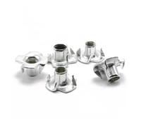 5-50PCS M2 M3 M4 M5 M6 M8 M10 m12 1/4-20 Zinc Plated Carbon Steel Four Claws Prongs Knock In Wood Captive Nut Insert Nut(M8 10PCS)