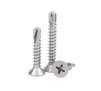 5-50pcs M3.5/M3.9/M4.2/M4.8/M5.5/M6.3 Stainless Steel Countersunk Head Cross Recessed Self-drilling Screws, M4.2x16mm(50pcs)