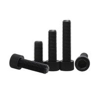 5~50pcs M3 M4 M5 M6 M8 M10 Black/White Nylon Hexagon Hex Socket Head Screw Cup Head Knurled Plastic Bolt for Insulation Use(Black,30mm,M6 (20pcs))