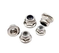 5-50pcs M3 M4 M5 M6 M8 M10 M12 Black Carbon 304 A2 Stainless Steel Hex Flange Nylon Insert Lock Nut Self-locking Nylock Locknut(304 stainless steel,M10 20pcs)