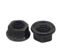 5-50pcs M3 M4 M5 M6 M8 M10 M12 DIN6923 Hexagonal Flange Nut Hex Black Locking Nuts Carbon(M10 5pcs)