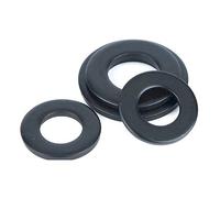 5-50pcs Plain Washers, Metal Washers, Grade 8.8 Carbon Steel Black Washers, Ordinary Washers M2 M2.5 M3 M4 M5 M5 M6 M8 M10 M12M14M16M18M20M24(M22 5pcs)