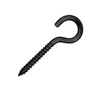 5-50pcs Screw Hooks Ceiling Black Zinc Plating Steel 2#-16# Screw Eyes for Hanging Lights Plant Hanger(NO.4 30pcs)