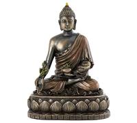 5.54 Inch Medicine Buddha of Healing Statue Figurine, Bronze Colored