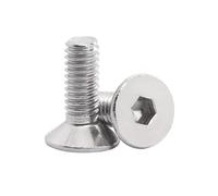 5-55pcs M2/M2.5/M3/M4/M5/M6/M8 Stainless Steel Countersunk Head Hexagon Socket Machine Screws, M6x14mm(10pcs)