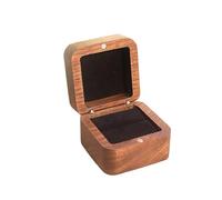 5.5cm Square Engagement Ring Box Black Walnut Wedding Diamond Jewelry for Proposal, Wedding(Color 07)