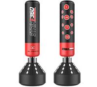 5.5Ft Boxing Free Standing Punch Bag Kick Heavy Duty MMA UFC Martial Art Training (5.5ft Strike 360-Black/Red)