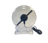 5.5in/14cm 3D Holographic Projector With Transparent Cover Bracket 128 LED Hologram Desktop Advertising Christmas