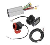 5 5in Carbon Fiber Electric Scooter Controller Assembly with LCD Display, Compatible with 24V/36V Power Systems, Includes Brake Set for Safe Stopping (24V250W+Data Cable)