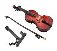 5.5in Dollhouse Miniature Cello, Wooden Instrument Model with Bow Stand & Case Musical Instrument Accessories Gifts Ornaments